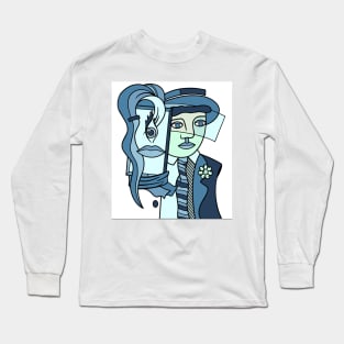 portrait cubism Long Sleeve T-Shirt